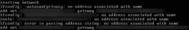 OpenBSD boot logs